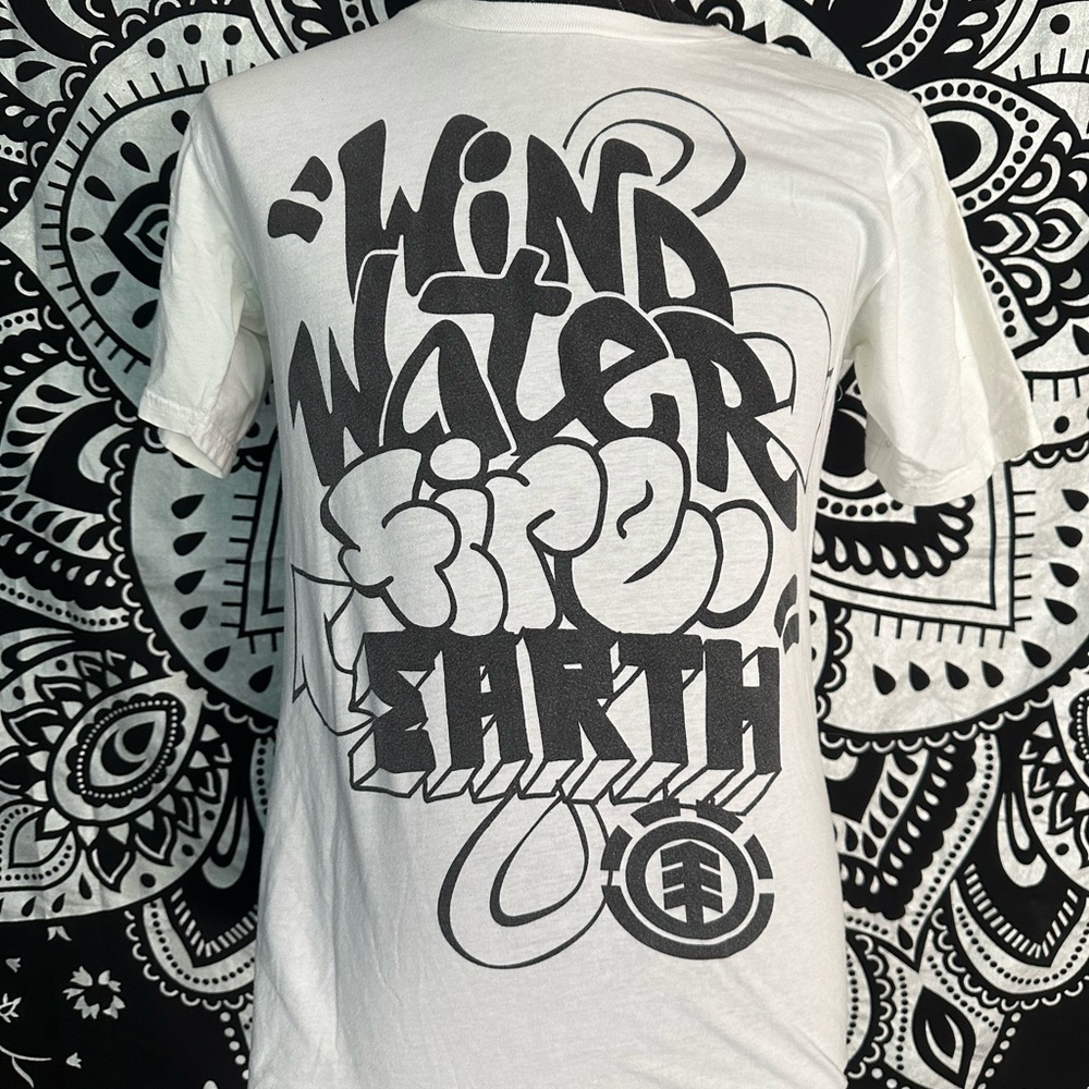 Element skate White Graphic T-Shirt with Element Logo
